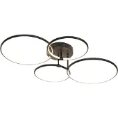 QAZQA Taklampa svart inkl LED 3-stegs dimbar 4-ljus - Joaniqa