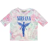 Ginza.se Nirvana: Ladies Crop Top/Angelic Blue Mono (White) (Mesh) (Small)