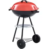 vidaXL Portabel kolgrill med hjul XXL 44 cm