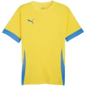 Puma Tränings T-Shirt teamGOAL - Gul/Electric Blue Lemonade, storlek Large