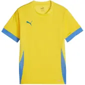 Puma Tränings T-Shirt teamGOAL - Gul/Electric Blue Lemonade Barn, storlek 128 cm