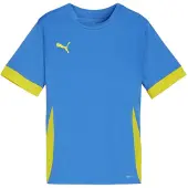 Puma Tränings T-Shirt teamGOAL - Electric Blue Lemonade/Gul Barn, storlek 116 cm