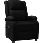 vidaXL Massagestol, Svart, Konstläder