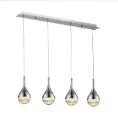 Schuller Valencia Pendellampa Elie, Förkromad / silver, Vardagsrum / matsal, Metall, Modern