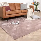 NATURL. Tvättbar viskosmatta | Vive rosa hos Volero | 120x170 cm | Viskos | Enfärgad | Rektangulär | Låg lugg