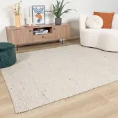 NATURL. Ullmatta | Wise vit/natur hos Volero | 200x300 cm | Natur | Enfärgad | Rektangulär | Plattvävd