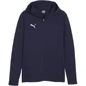 Puma Luvtröja teamFINAL Casuals Full Zip - Navy/Silver, storlek Small