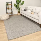 Studio Clarice Ullmatta | Twist grå hos Volero | 240x340cm | Ull | Enfärgad | Rektangulär | Plattvävd