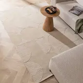 Studio Clarice Ullmatta | Giselle Circles gräddvit hos Volero | 120x170 cm | Ull | Asymmetrisk | Rektangulär | Låg lugg