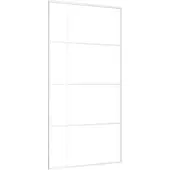 vidaXL Skjutdörr, ESG-glas och Aluminium, 102,5X205 Cm, Vit