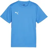 Puma Tränings T-Shirt teamGOAL - Electric Blue Lemonade/White Barn, storlek YL/152 cm