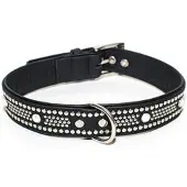 Annan Tillverkare HUNTER Crystal Disco Hundhalsband Svart (Storlek: 45CM)