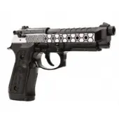 WE Airsoft WE M92 Rail Hex Cut GBB 6mm - Svart/Silver