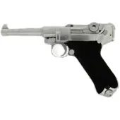 WE Airsoft WE P08 4" Luger GBB 6mm Full Metal - Silver