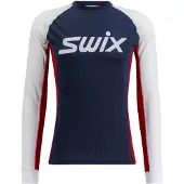Swix Men's RaceX Classic Long Sleeve Dark Navy/Bright White