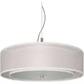 LINDBY Hänglampa Pikka , dimbar, Vitt / opal, Vardagsrum / matsal, Textil / tyger / siden, Modern, Pendellampa