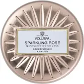 Voluspa Sparkling Rose Decorative Tin Candle - 127 g