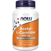Now , Acetyl-L-Carnitine, 500 mg, 100 Veg Capsulor