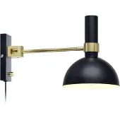 Markslöjd Larry Vägglampa Svart/Mässing