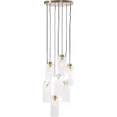 QAZQA Art Deco Hänglampa Guld med Glas 7-ljus - Laura