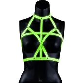 Ouch! Glow in the Dark Behå Harness - Grön - L/XL - Grön