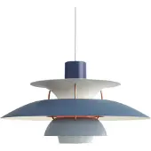 Louis Poulsen Taklampa , PH 5 300, dimbara, Blå, Vardagsrum, Metall, Design