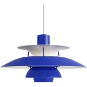 Louis Poulsen Taklampa , PH 5 300, dimbara, Blå, Vardagsrum, Metall, Design
