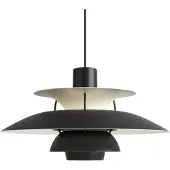 Louis Poulsen Design pendellampa PH 5 300, dimbar, Svart, Vardagsrum / matsal, Aluminium / grå / zink, Design, Pendellampa