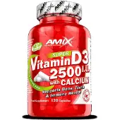 Amix Vitamin D3 2500 Iu Witch Calcium Kapslar 120 Enheter
