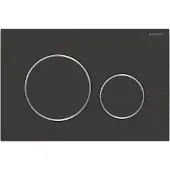 Geberit Sigma 20 spol-/betjäningsplatta i matt svart/krom
