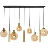 Steinhauer Glas pendellampa Bollique, dimbar, Mässing / guld, Vardagsrum / matsal, Metall, Pendellampa