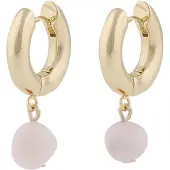 Sno of sweden Sanna guld light pink hoops med hängen 1318-6700379