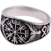 Northern Viking Jewelry Vegvisir ring NVJ-H-SO016-165