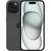 Apple iPhone 15 - 5G smartphone - dual-SIM / Internminne 256 GB - OLED-skärm - 6.1 - 2556 x 1179 pixlar - 2 bakre kameror 48 MP, 12 MP - front camera 12 MP - svart