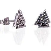 Northern Viking Jewelry Stål Valknut örhängen NVJKK044