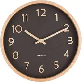 Karlsson KA5851BK Pure Wood Grain Small Svart väggklocka 22 cm