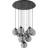 Eglo Glas pendellampa Ariscani, dimbar, Svart, Vardagsrum / matsal, Glas, Pendellampa