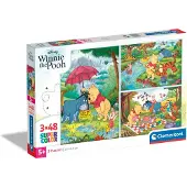 Clementoni Pussel 3 x 48 Bitar - Nalle Puh