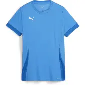 Puma Tränings T-Shirt teamGOAL - Electric Blue Lemonade/White Dam, storlek Small