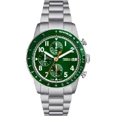 Fossil Watch - Herr - FS6048 - Silver Rostfritt Stål - 42 mm - Grön
