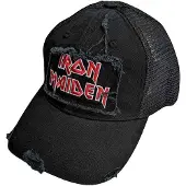 Ginza.se Iron Maiden: Unisex Mesh Back Cap/Scuffed Logo (Black)