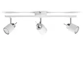 Philips Meranti tak-/väggspotlight 3 x, Utanpåliggande spotlight, GU10, 3 lampor, LED, 220-240 V, Vit
