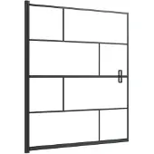 vidaXL Duschvägg ESG 116x140 cm svart