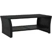 vidaXL Soffbord, Svart, 100X50X40 Cm, Polyrotting