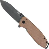 CRKT Squid XM Black 2495B Brown G10 pocket knife, Lucas Burnley design