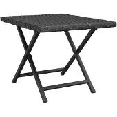 vidaXL Hopfällbart bord svart 45x35x32 cm konstrotting