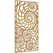 vidaXL Trädgårdsdekoration för Vägg, 105X55 Cm, Cortenstål, Snäckor