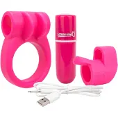 Screaming O Charged Combo Rechargeable Better Sex Couple Kit – Rosa