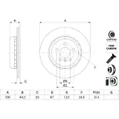 Bosch Bromsskiva 0 986 479 G14 bak, ventilerad, höggradigt förkolnad, 1 Stycke