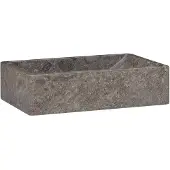 vidaXL Handfat 45x30x12 cm marmor grå högglans